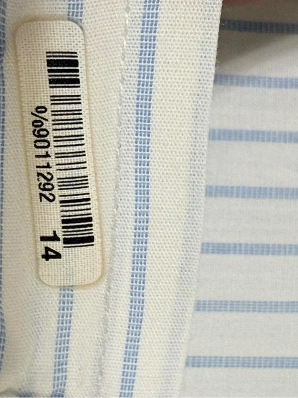Men's Light Blue Stripe Dress Shirt - Picture 6 of 7